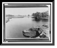 Historic Framed Print, [Receding floodwaters leave pocked landscape].Ewing, Inc.,  17-7/8" x 21-7/8"