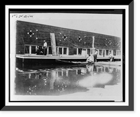 Historic Framed Print, Brickeys, Ark., moving mdse [i.e., merchandise] to roof,  17-7/8" x 21-7/8"