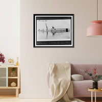 Historic Framed Print, Backwater at McBride, Mo., 5 miles from Miss. River,  17-7/8" x 21-7/8"