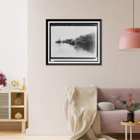 Historic Framed Print, Cape Girardeau, Mo., riverfront,  17-7/8" x 21-7/8"