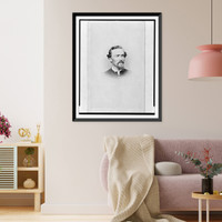 Historic Framed Print, [Unidentified Union officer, bust portrait, facing front].E. & J. Bruening's Photograph Gallery, Indianapolis, Ind.,  17-7/8" x 21-7/8"