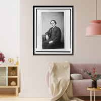 Historic Framed Print, [Aze Klein, three-quarter length portrait, seated, facing slightly left],  17-7/8" x 21-7/8"