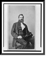 Historic Framed Print, [Unidentified Union officer, half-length portrait, seated, facing front].Photographed by E. & J. Bruening, Indianapolis, Ind.,  17-7/8" x 21-7/8"