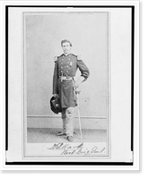 Historic Framed Print, [Brigadier General William G. Mank, Union officer in the 32nd Indiana Regiment, full-length portrait, standing, facing front].Alex Gardner, Photographer for the Army of the Potomac.,  17-7/8" x 21-7/8"