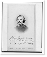 1st Lieutenant John Paul Kuntze, Union officer, bust portrait, facing front.Everitt, Chicago, Antique Wall Art