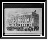 General McGowan addressing the Abbeville Volunteers in front of the Charleston Hotel.from a sketch by our special artist now in Charleston, Antique Poster