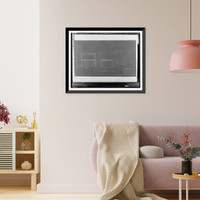 Historic Framed Print, [Alterations to a drugstore (Peoples Drug Store"),  1323 F Street,  N.W.,  Washington,  D.C. Projection of show windows]",  17-7/8" x 21-7/8"