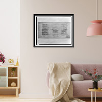 Historic Framed Print, [Alterations to a drugstore (Peoples Drug Store"),  1323 F Street,  N.W.,  Washington,  D.C. Front and rear elevations and section]",  17-7/8" x 21-7/8"