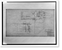 Historic Framed Print, [Alterations to a drugstore (Peoples Drug Store No. 10"),  18th Street and Columbia Road,  N.W. (lot 822,  sq. 2560),  Washington,  D.C. Cellar plan and section]",  17-7/8" x 21-7/8"