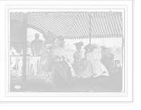 Historic Framed Print, Spectators and scorers at Essex Country Club golf tournament,  17-7/8" x 21-7/8"