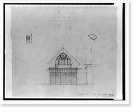 Historic Framed Print, [Alterations to an Episcopal church (St. Margaret's Church"),  Connecticut Avenue and Bancroft Place,  N.W.,  Washington,  D.C. Elevation sketch]",  17-7/8" x 21-7/8"