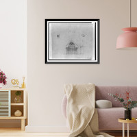 Historic Framed Print, [Alterations to an Episcopal church (St. Margaret's Church"),  Connecticut Avenue and Bancroft Place,  N.W.,  Washington,  D.C. Elevation sketch]",  17-7/8" x 21-7/8"