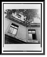Windows, one open, in a building, possibly Sigmund Freud's office, Antique Print