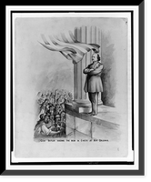 Genl Butler holding the mob in check at New Orleans, Antique Print