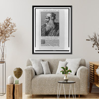 Historic Framed Print, Leonard De Vinci Lionardo Da Vinci, pittore.NDL (monogram).,  17-7/8" x 21-7/8"
