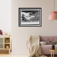 Chinese dragon breathing fire on Soviet bear, Historic Reproduction