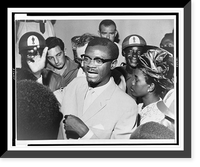 Patrice Lumumba speaking with supporters in his effort to regain office, Leopoldville, Congo Classic, Antique Print