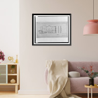 Historic Framed Print, [Row house for P.A. Drury, 1721 Rhode Island Avenue, Washington, D.C. Main floor],  17-7/8" x 21-7/8"