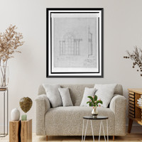 Row house for P.A. Drury, 1721 Rhode Island Avenue, Washington, D.C. Palladian window, Vintage Print