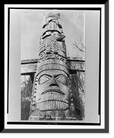 Historic Framed Print, Totems of old Kasaan, Alaska,  17-7/8" x 21-7/8"