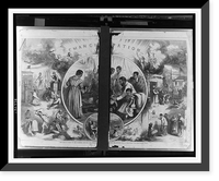 Historic Framed Print, The emancipation of the negroes, January, 1863 - The past and the future.Drawn by Mr. Thomas Nast.,  17-7/8" x 21-7/8"