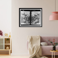 Historic Framed Print, The emancipation of the negroes, January, 1863 - The past and the future.Drawn by Mr. Thomas Nast.,  17-7/8" x 21-7/8"