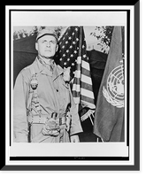 Historic Framed Print, [Lieutenant General Matthew B. Ridgway, three-quarter length portrait, standing, facing front, in uniform],  17-7/8" x 21-7/8"