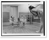Historic Framed Print, Ballet school for baby ballerinas,  17-7/8" x 21-7/8"