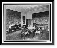 Historic Framed Print, Washington, D.C.. James Parmelee home. Dining room with elaborate wall decorations.photo by Frances Benjamin Johnston.,  17-7/8" x 21-7/8"
