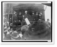 Historic Framed Print, [President Woodrow Wilson speaking to a crowd from the back of a train, January, 1916],  17-7/8" x 21-7/8"
