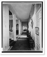 Historic Framed Print, Washington, D.C.. James Parmelee home. Interior. Areaway with seats and statuary.photo by Frances Benjamin Johnston.,  17-7/8" x 21-7/8"