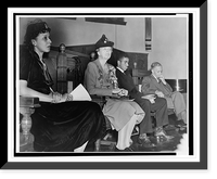 Eleanor Roosevelt seated in a church with other speakers, Ruby Hurley on the left and Walter F. White on the right, at an NAACP meeting or program.G. Marshall Wilson, Antique Print