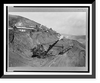 Historic Framed Print, Arizona. Jerome. Open pit steam shovel mining,  17-7/8" x 21-7/8"