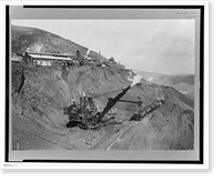 Historic Framed Print, Arizona. Jerome. Open pit steam shovel mining,  17-7/8" x 21-7/8"