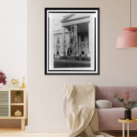 The White House is undergoing its annual inspection and repair, Antique Print