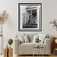 The White House is undergoing its annual inspection and repair, Antique Print