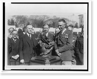 Historic Framed Print, President Coolidge presents Collier trophy,  17-7/8" x 21-7/8"