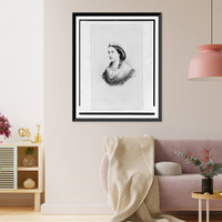 Historic Framed Print, [Empress Carlotta of Mexico, head-and-shoulders portrait, facing left],  17-7/8" x 21-7/8"