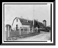 Historic Framed Print, Dairy barn at Moatview Farm, near Lynchburg, Va.(?).Bell Studio, Lynchburg.,  17-7/8" x 21-7/8"