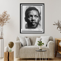 Jazz musician Ornette Coleman, bust portrait, facing front, Vintage Print