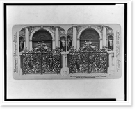 Gate to the campanile. exquisite work in bronze, by Gal . Venice, Italy, Vintage Wall Art