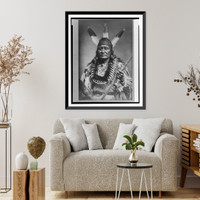 Historic Framed Print, Rushing Eagle. Sioux,  17-7/8" x 21-7/8"