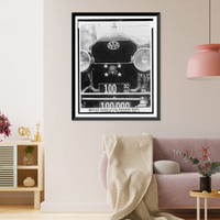 Historic Framed Print, Official shield of the President which has been attached to Mr. Harding's car,  17-7/8" x 21-7/8"