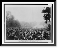 Scene at the Easter egg rolling at the White House today showing the Washington Monument in the background, Vintage Poster