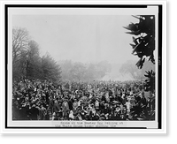 Scene at the Easter egg rolling at the White House today showing the Washington Monument in the background, Vintage Poster