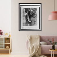 Pete, pet squirrel at the Executive Mansion, is causing Laddie Boy to look to his laurels Classic, Historic Print