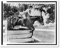 Jacqueline Kennedy, riding her horse Ninbrano, clears a hurdle at the Loudoun Hunt horse show in Leesburg, Va, Antique Wall Art
