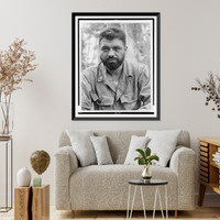 Historic Framed Print, [American soldier, half-length portrait, facing front],  17-7/8" x 21-7/8"