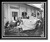 First Army photos of the bombing of Hickam Field, Hawaii, Dec. 7, 1941. Wreckage of pursuit ship after bombing, Antique Print