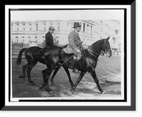Returning from a morning ride with secty. George Christian, Vintage Print